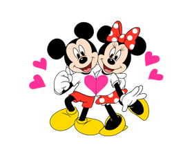 Lovely Mickey and Minnie sticker #7432694