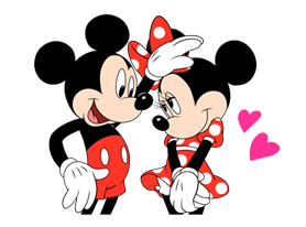 Lovely Mickey and Minnie sticker #7432695
