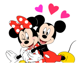 Lovely Mickey and Minnie sticker #7432697