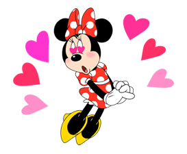 Lovely Mickey and Minnie sticker #7432698
