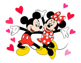 Lovely Mickey and Minnie sticker #7432699