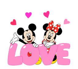 Lovely Mickey and Minnie sticker #7432702