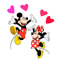 Lovely Mickey and Minnie sticker #7432704