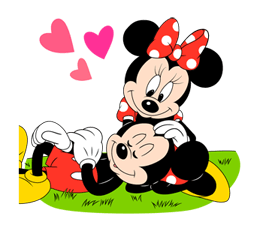 Lovely Mickey and Minnie sticker #7432706