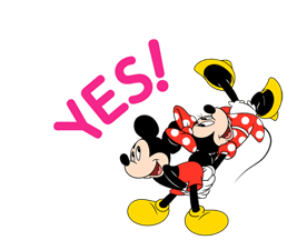 Lovely Mickey and Minnie sticker #7432709