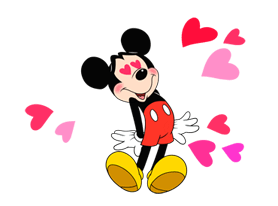Lovely Mickey and Minnie sticker #7432710