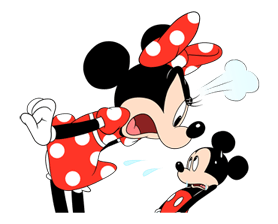 Lovely Mickey and Minnie sticker #7432711