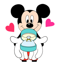 Lovely Mickey and Minnie sticker #7432713