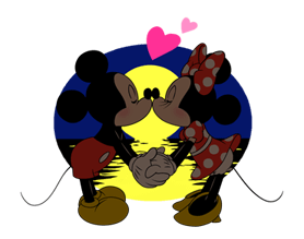 Lovely Mickey and Minnie sticker #7432714