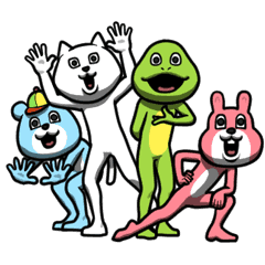 目が笑ってない着ぐるみたち、かく動けり | LINE STORE