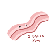 สติ๊กเกอร์ไลน์ i bacon you (by BBKO)