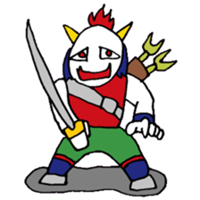 KM14 Hunter Noh Mask sticker #7838252