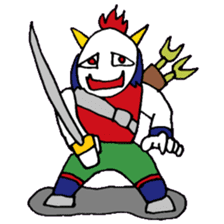 KM14 Hunter Noh Mask sticker #7838252