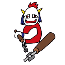 KM14 Hunter Noh Mask sticker #7838257