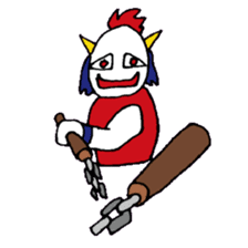 KM14 Hunter Noh Mask sticker #7838257