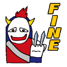 KM14 Hunter Noh Mask sticker #7838275