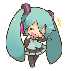 Hatsune Miku: All Together Line Sticker - Rumors City