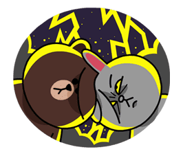 LINE Characters Blow a Fuse sticker #41292