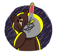 LINE Characters Blow a Fuse sticker #41297