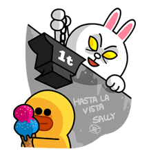 LINE Characters Blow a Fuse sticker #41301