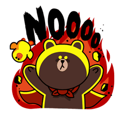 LINE Characters Blow a Fuse sticker #41303