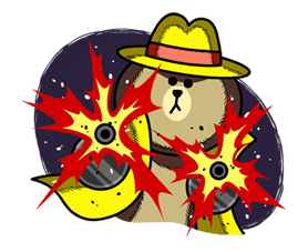 LINE Characters Blow a Fuse sticker #41308