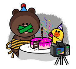 LINE Characters Blow a Fuse sticker #41315