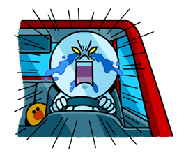 LINE Characters Blow a Fuse sticker #41316