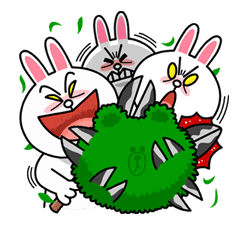 LINE Characters Blow a Fuse sticker #41317