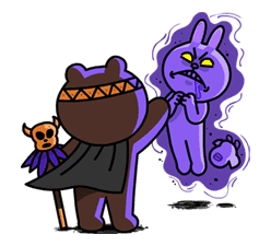 LINE Characters Blow a Fuse sticker #41324