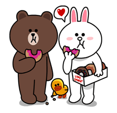 Brown & Cony's Lovey Dovey Date sticker #15047
