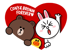 Brown & Cony's Lovey Dovey Date sticker #15049