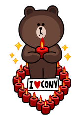 Brown & Cony's Lovey Dovey Date sticker #15053