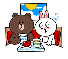 Brown & Cony's Lovey Dovey Date sticker #15063