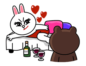 Brown & Cony's Lovey Dovey Date sticker #15073