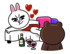 Brown & Cony's Lovey Dovey Date sticker #15073