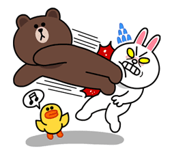Brown & Cony's Lovey Dovey Date by LINE sticker #15063
