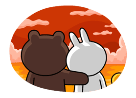 Brown & Cony's Lovey Dovey Date sticker #15085