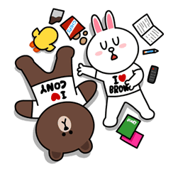 Brown & Cony's Lovey Dovey Date sticker #15086