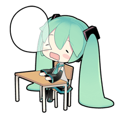 🎤 Hatsune Miku Wink  Vocaloid Charm PNG Sticker Download 💙