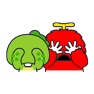 Gachapin & Mukku sticker #1864