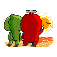 Gachapin & Mukku sticker #1866