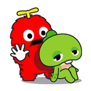 Gachapin & Mukku sticker #1867