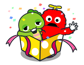 Gachapin & Mukku 2 sticker #11898