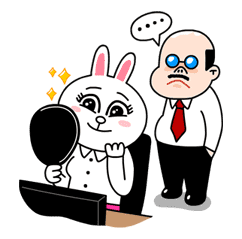 Cony's Happy Work Life sticker #4449