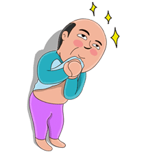 Mr. Baldy sticker #1628