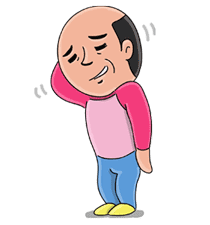 Mr. Baldy sticker #1629