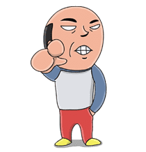 Mr. Baldy sticker #1630