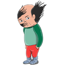 Mr. Baldy sticker #1635