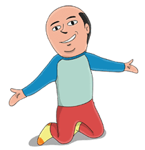 Mr. Baldy sticker #1640